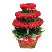 100 Roses Basket Arrangement