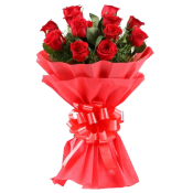 Bouquet of 12 Red Roses