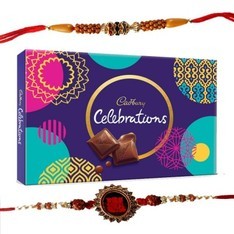 Classic Flora Rakhi With Cadbury Celebration