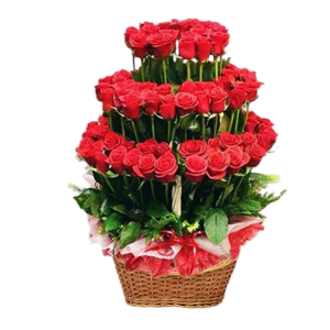 100 Roses Basket Arrangement