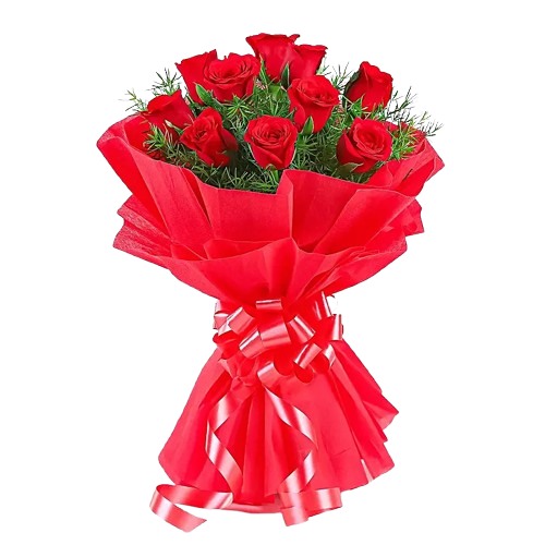 Bouquet of 10 Red Roses